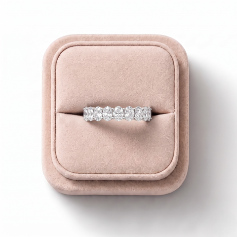 1.28 Ct Oval Shared-Prong Full Eternity Ring