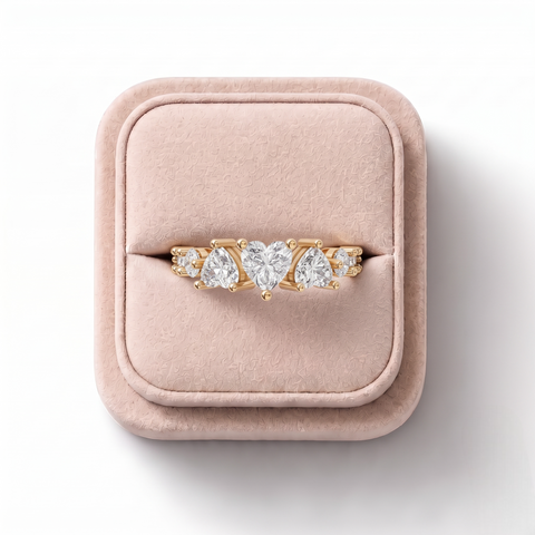 1.03 Ct Heart Lab Diamond Eternity Ring