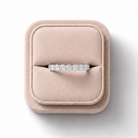 1.41 CT Round Shared Prong Full Eternity Ring