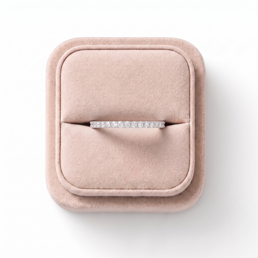 0.36 Ct Round U-Prong Full Eternity Ring