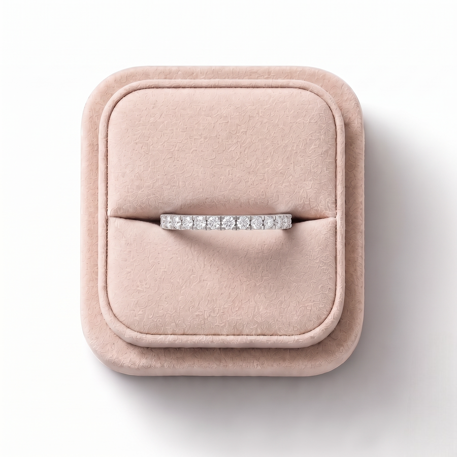 0.35 Ct Round Bar-Set Full Eternity Band