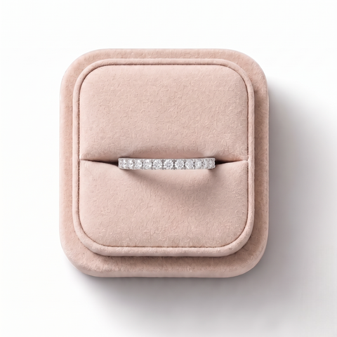 0.35 Ct Round Bar-Set Full Eternity Band