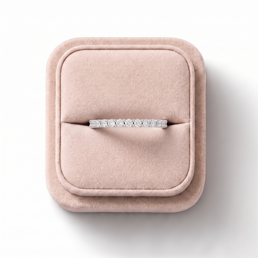 0.40 Ct Round Shared-Prong Full Etenity Ring