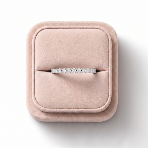 0.40 Ct Round Shared-Prong Full Etenity Ring