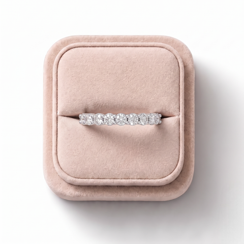 1.15 Ct Round Baskets Setting Full Eternity Ring