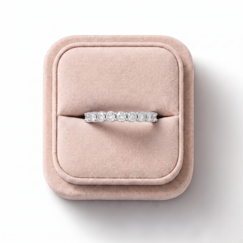 1.47 Ct Round Baskets Setting Full Eternity Ring