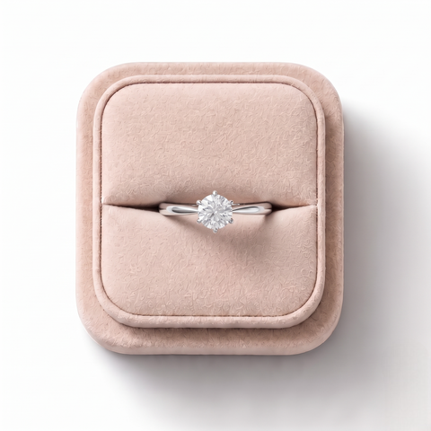 1.00 Ct Round Solitaire Tulip Setting Ring 1.00 Ct Center
