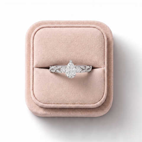 1.86 Ct Pear Solitaire Infinity Twist Ring 1.50 Ct Center