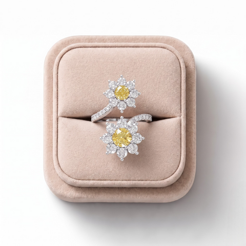 3.86 Ct Round Halo With Side Stone Ring