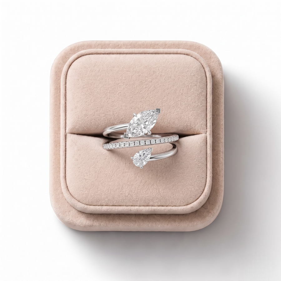 2.30 Ct Open Wrap Marquise Diamond Ring