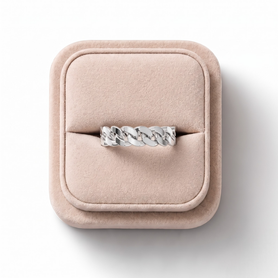 0.10 Ct Round Micro Pavé Set Diamond Ring