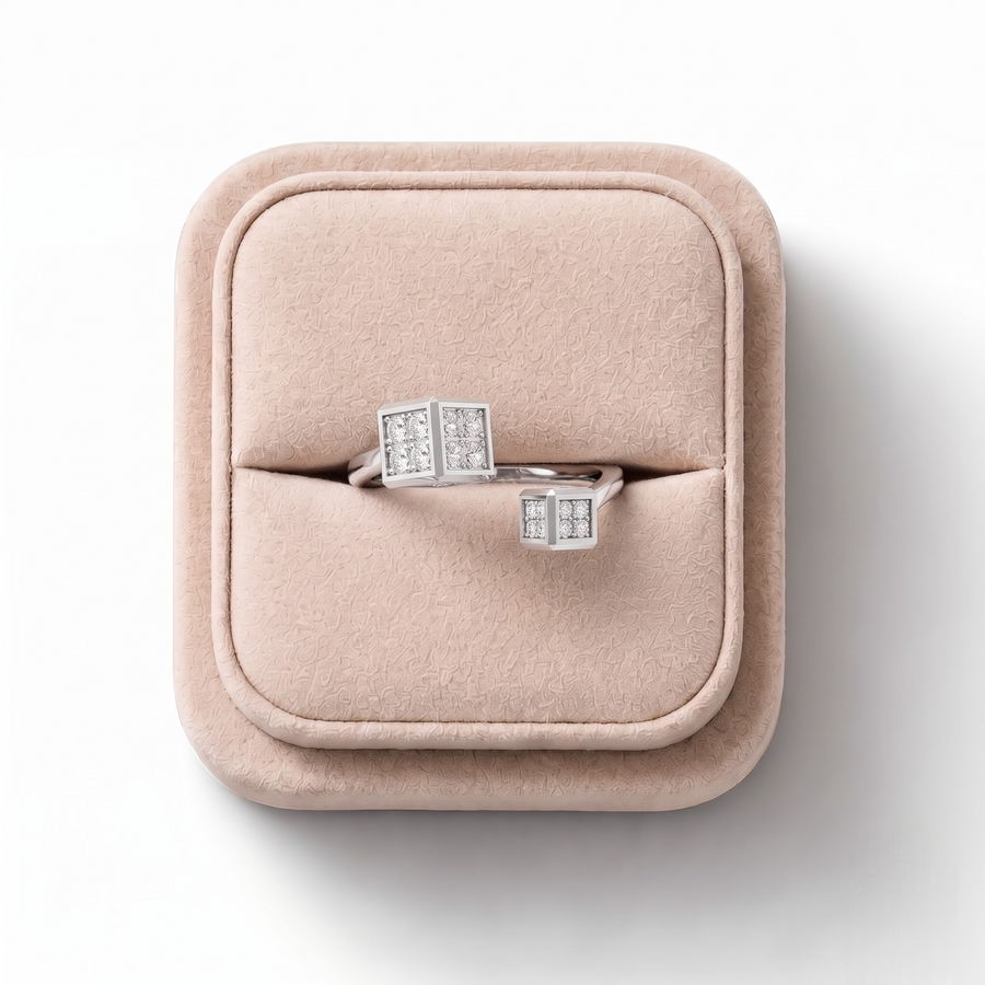 1.11 Ct Round Cluster Band Ring