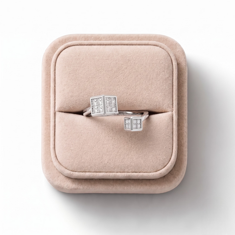 1.11 Ct Round Cluster Band Ring
