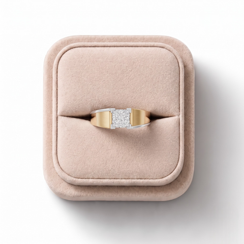 1.00 CT Princess Prong Lab Diamond Men’s Ring