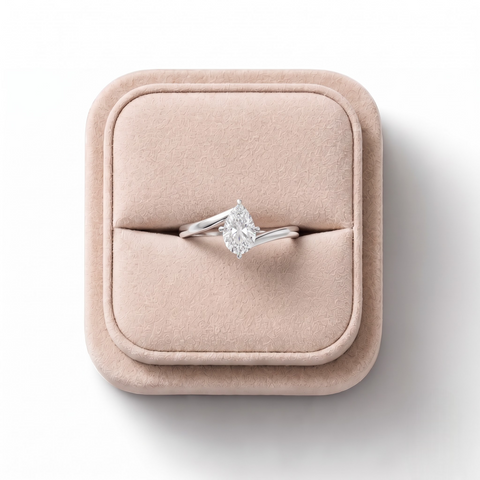 1.06 Ct Pear Solitaire Hidden Halo Bypass Ring 1 Ct Center