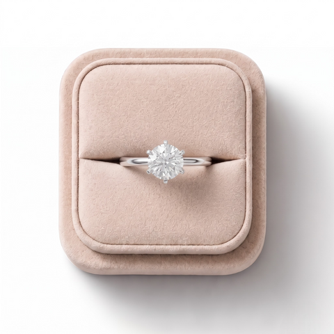 2.00 CT Round Six-Prong Solitaire Lab Diamond Ring