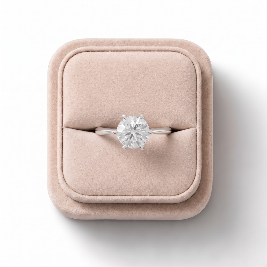 1.50 Ct Round Six-Prong Solitaire Engagement Ring
