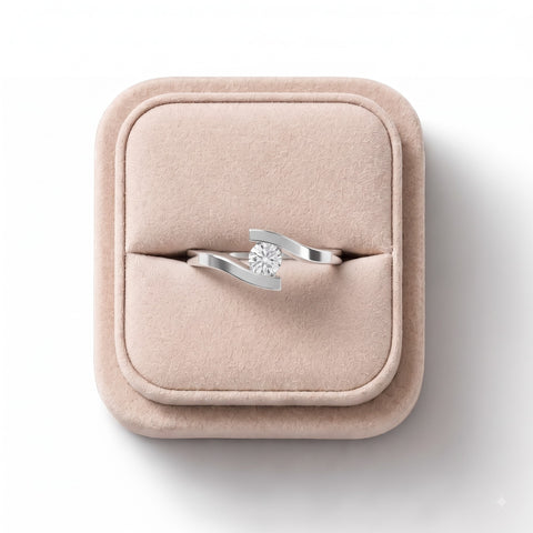 0.25 Ct Round Lab Diamond Bypass Tension Ring