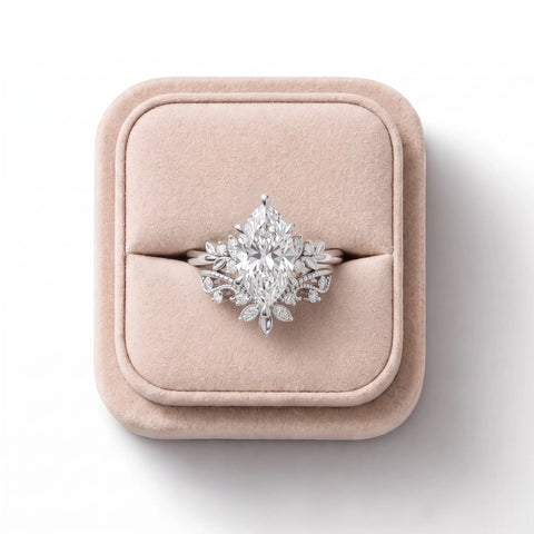 2.72 CT Marquise Lab Grown Diamond Vintage Engagement Ring