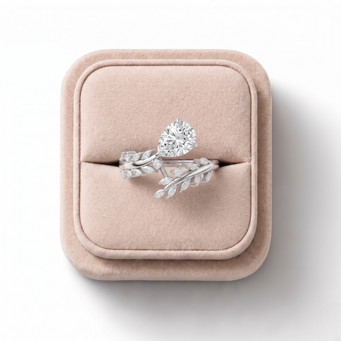 1.74 CT Pear With Side Stone Lab Diamond Ring