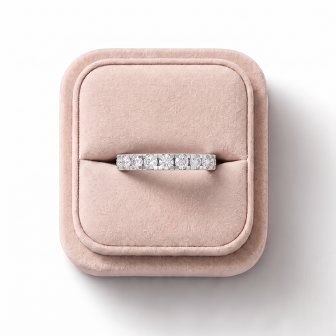 0.65 Ct Round Channel Set Half Eternity Band