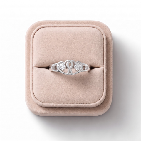 0.14 Ct Dual Round Lab Diamond Ring