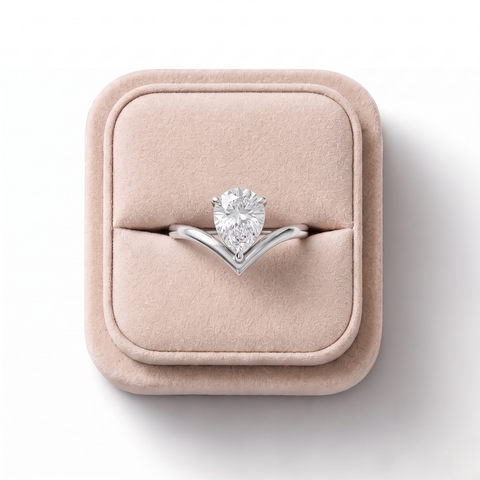 1.50 CT Pear Solitaire Prong Set Ring