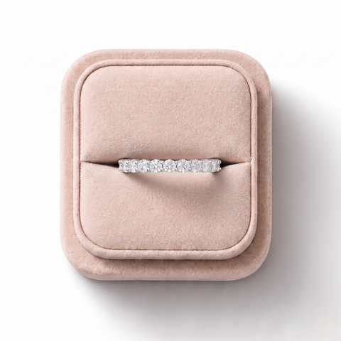 0.93 Ct Round Baskets Setting Full Eternity Ring