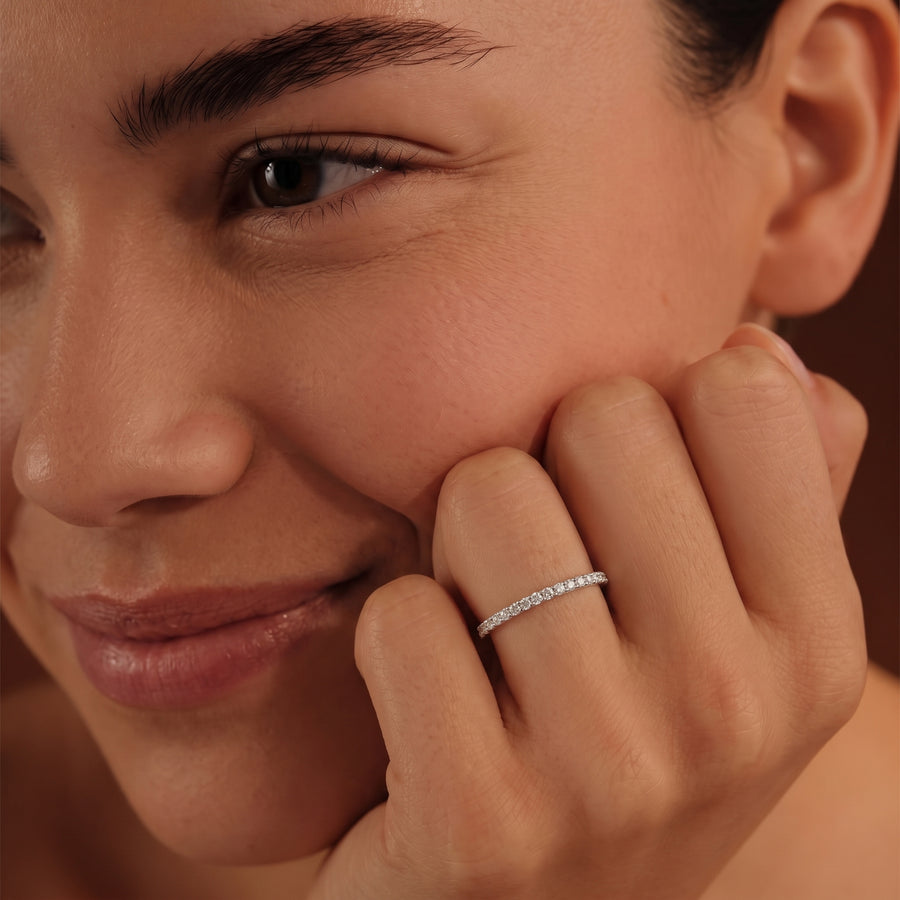 0.16 Ct Round U-Prong Full Eternity Ring