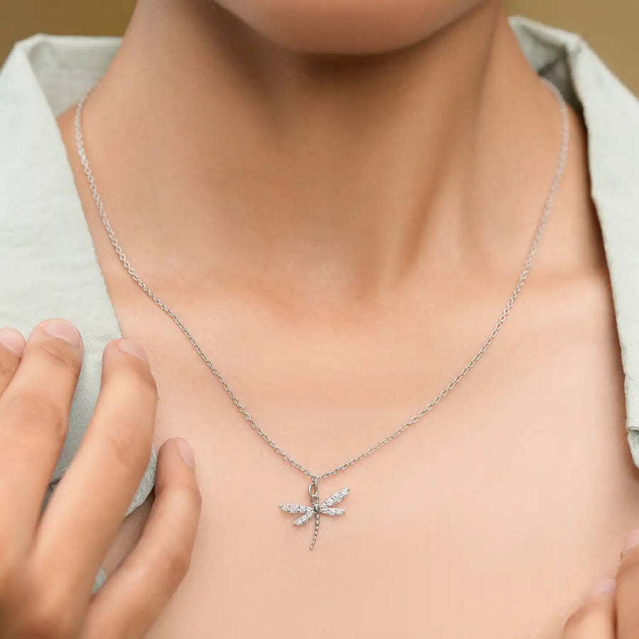 Close-up on neckline showing motif detail
