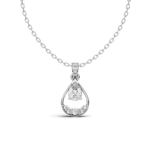 Floating Pear Lab-Grown Diamond Drop Pendant