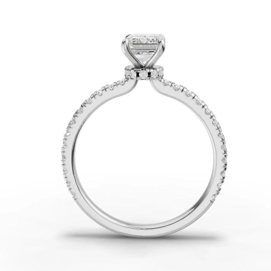 White gold slender shank detail