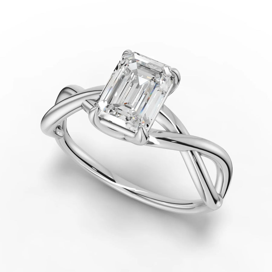 White gold prong setting detail
