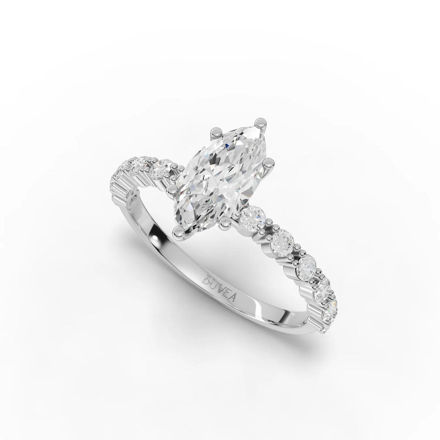 1.36 CT marquise ring white gold angled profile