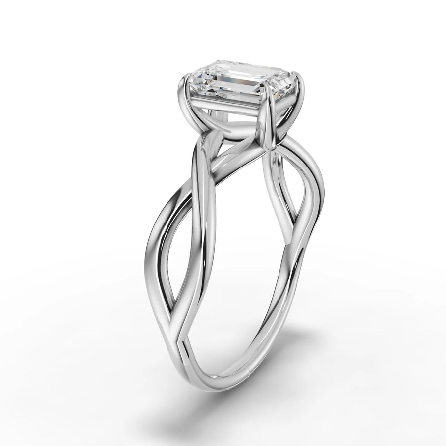 White gold shank curvature detail