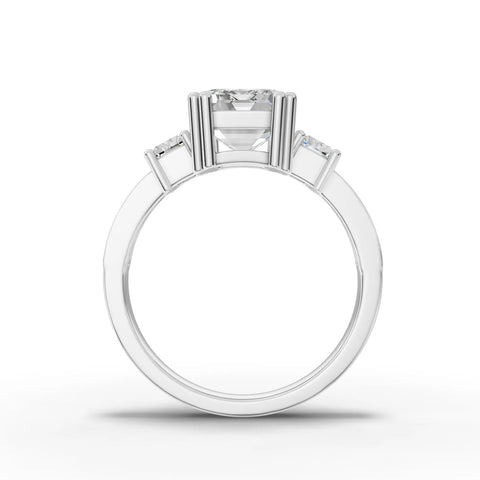 Emerald Cut Lab Diamond Ring · Tapered Step-Cut Sides