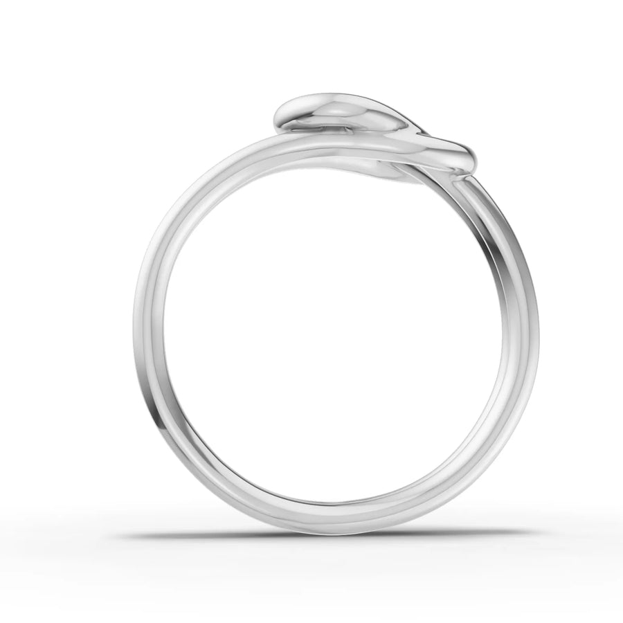 Lab-grown round solitaire ring white gold close-up