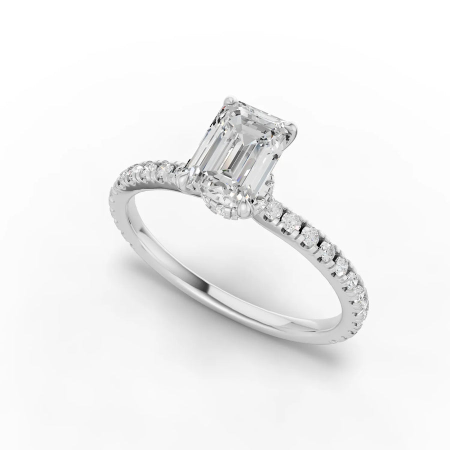 White gold pavé seating detail