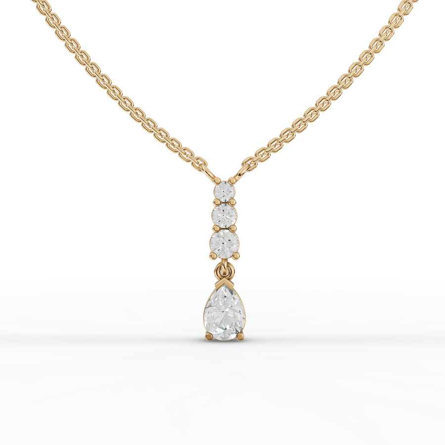 1.07 Ct Pear Lab Diamond Drop Pendant