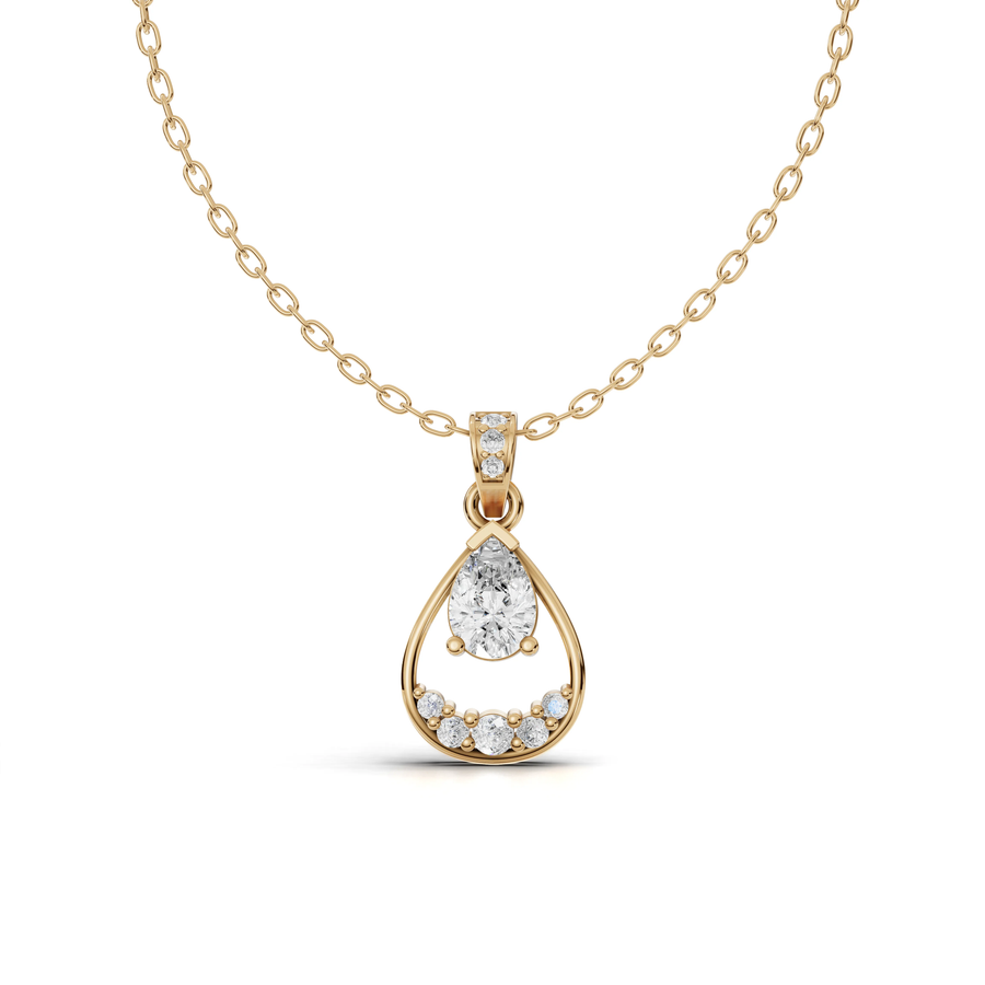 1.82 Ct Pear Teardrop Lab Diamond Set