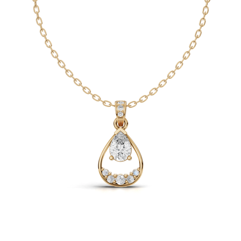 1.82 Ct Pear Lab Diamond Teardrop Jewelry Set with Ring, Earrings & Necklace