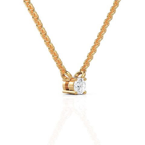 Round Lab Diamond Solitaire Pendant