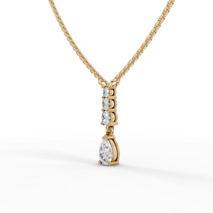 1.07 Ct Pear Lab Diamond Drop Pendant