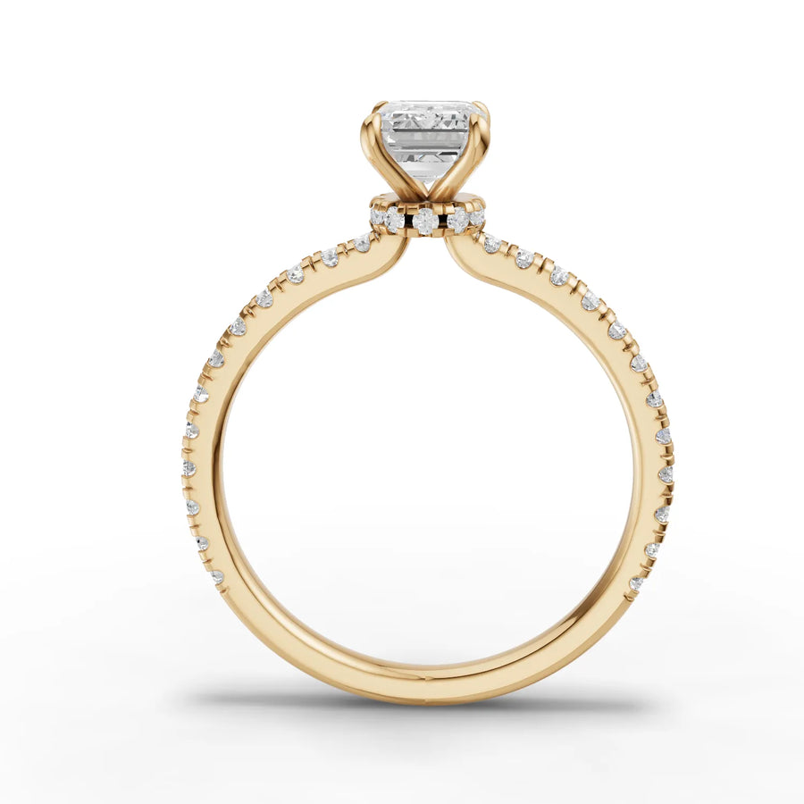 Yellow gold polished shank detail