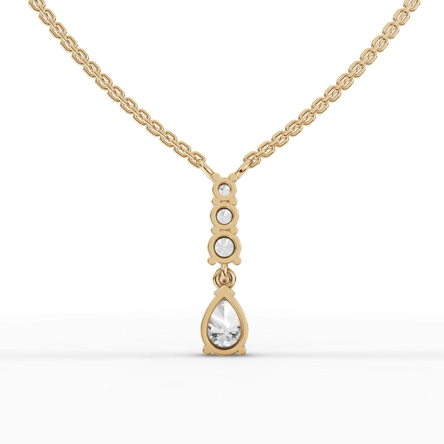 1.07 Ct Pear Lab Diamond Drop Pendant