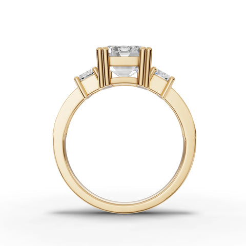 Emerald Cut Lab Diamond Ring · Tapered Step-Cut Sides