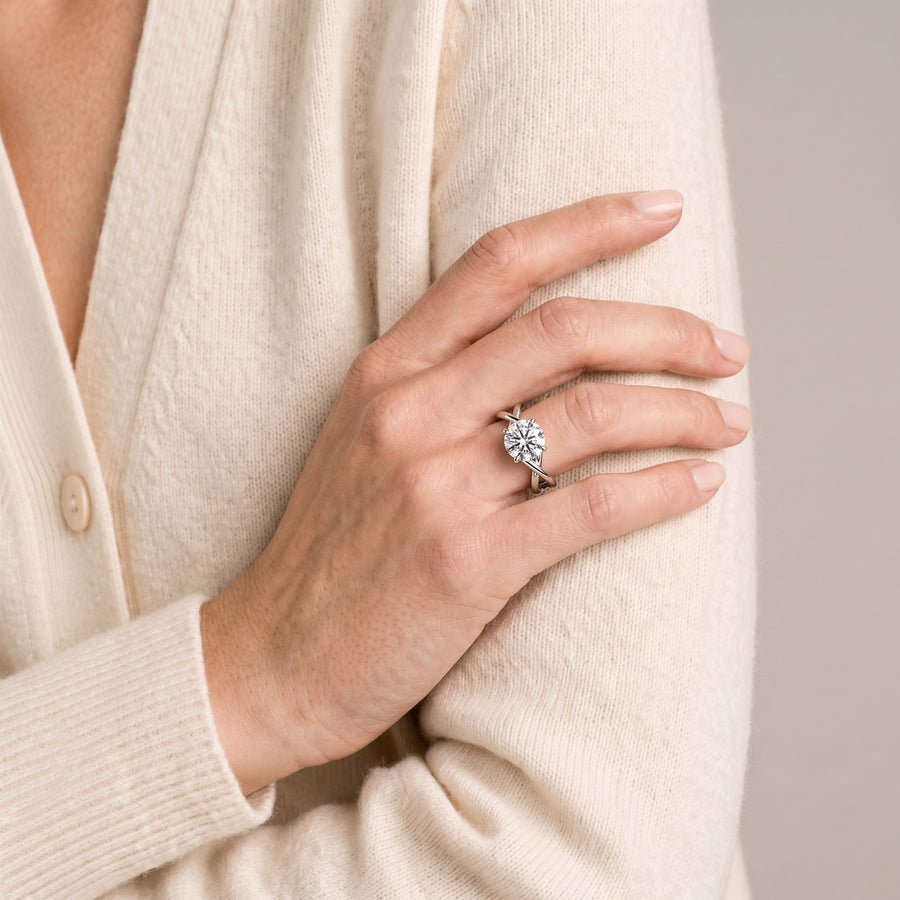 1.50 Ct Round Lab Diamond Solitaire Ring