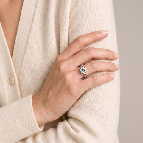 1.50 Ct Round Lab Diamond Solitaire Ring