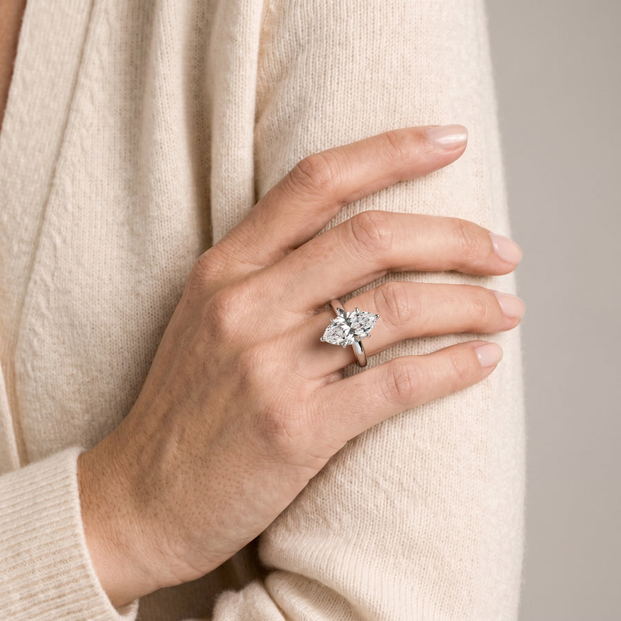 2.00 Ct Marquise Solitaire Lab Diamond Ring