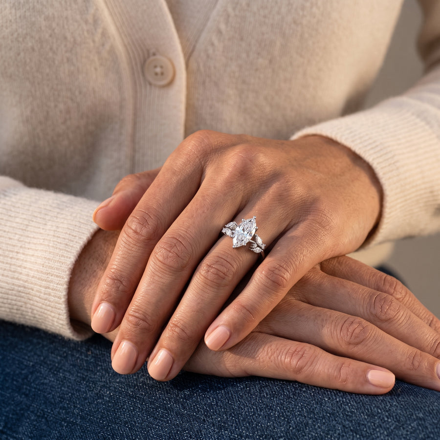 2.23 Ct Marquise Nature-Inspired Engagement Ring